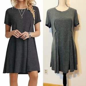Very J. Charcoal baby doll swing  dress , …